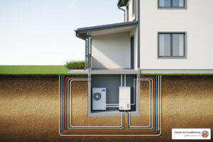 geothermal heating and cooling installation