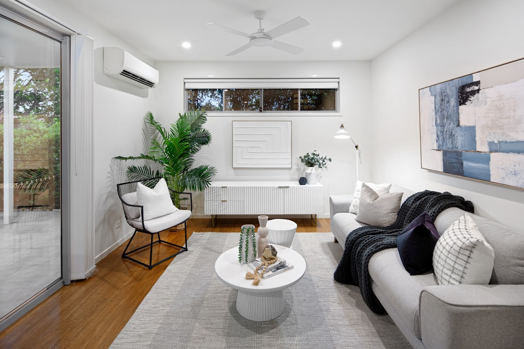 ductless mini-split system in a modern Orange County living room