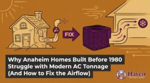 Why Anaheim Homes Built Before 1980 Struggle with Modern AC Tonnage (And How to Fix the Airflow) — featured image