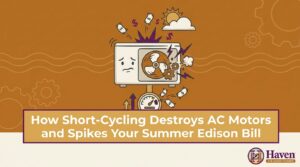 How Short-Cycling Destroys AC Motors and Spikes Your Summer Edison Bill — featured image