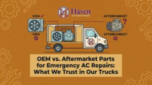 OEM vs. Aftermarket Parts for Emergency AC Repairs: What We Trust in Our Trucks — featured image