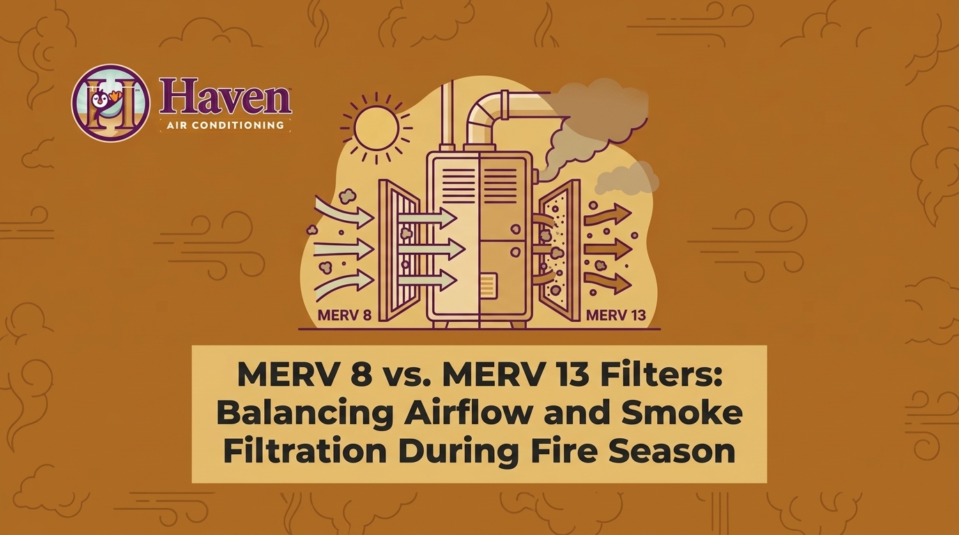 MERV 8 vs. MERV 13 Filters: Balancing Airflow and Smoke Filtration During Fire Season — featured image