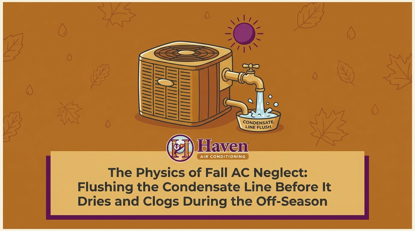 The Physics of Fall AC Neglect: Flushing the Condensate Line Before It Dries and Clogs During the Off-Season — featured image