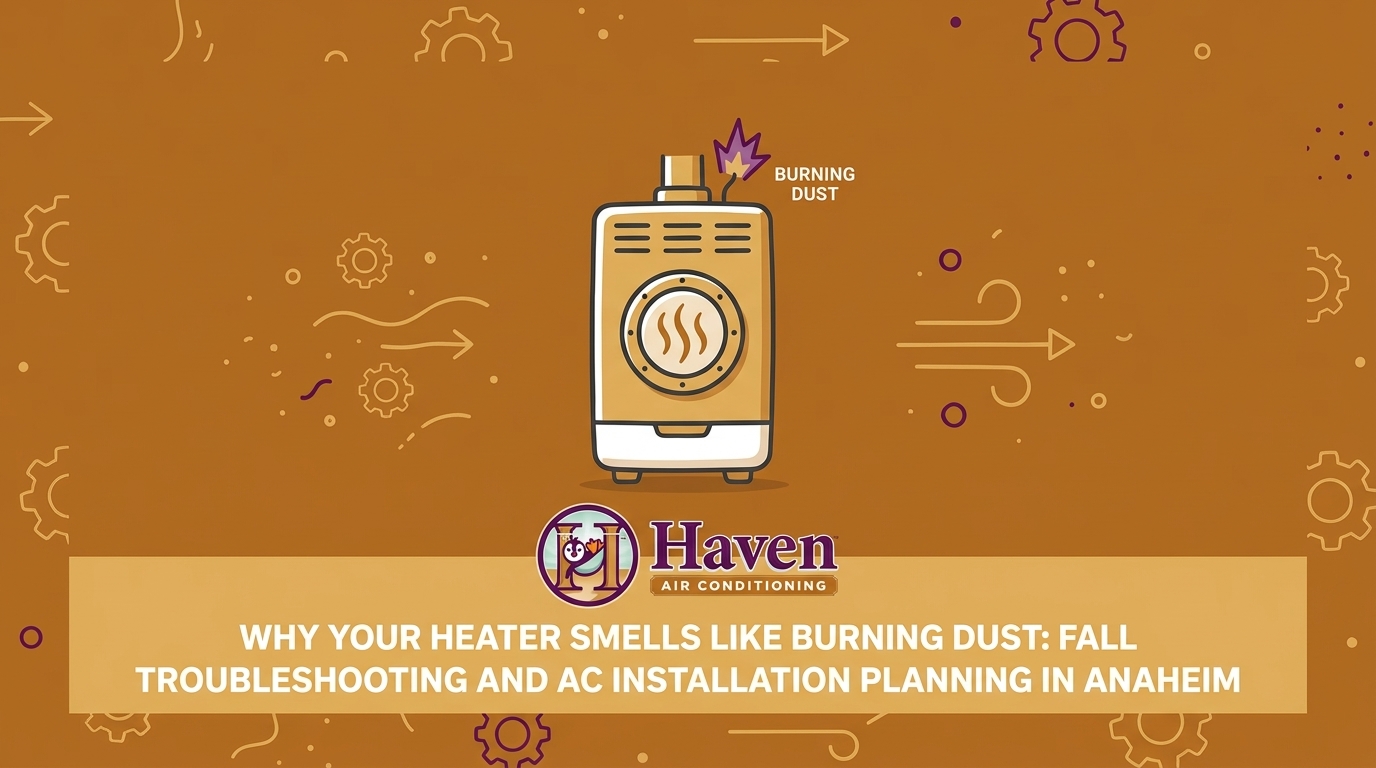 Why Your Heater Smells Like Burning Dust: Fall Troubleshooting and AC Installation Planning in Anaheim — featured image